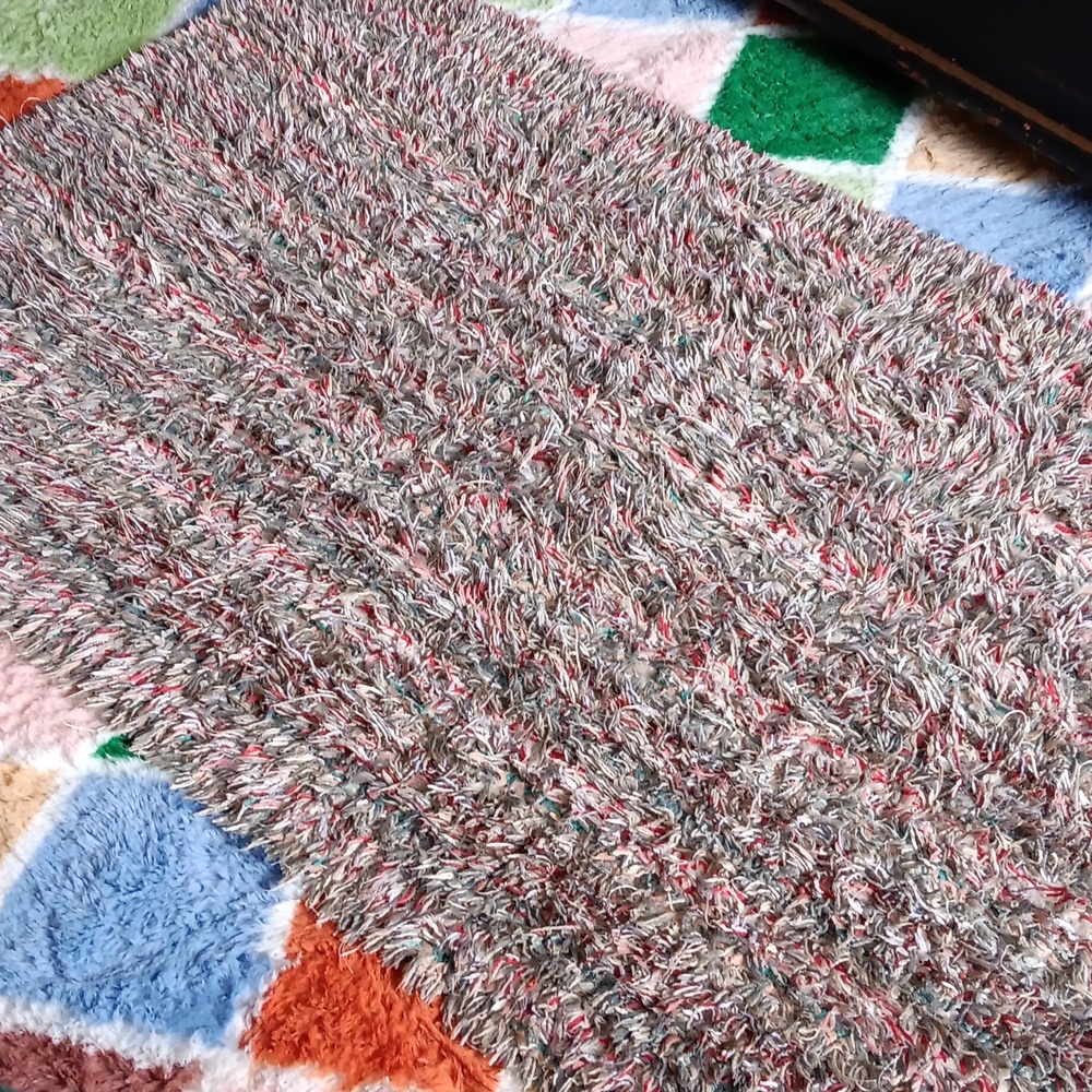 Textured Multicolor Shag Rug
